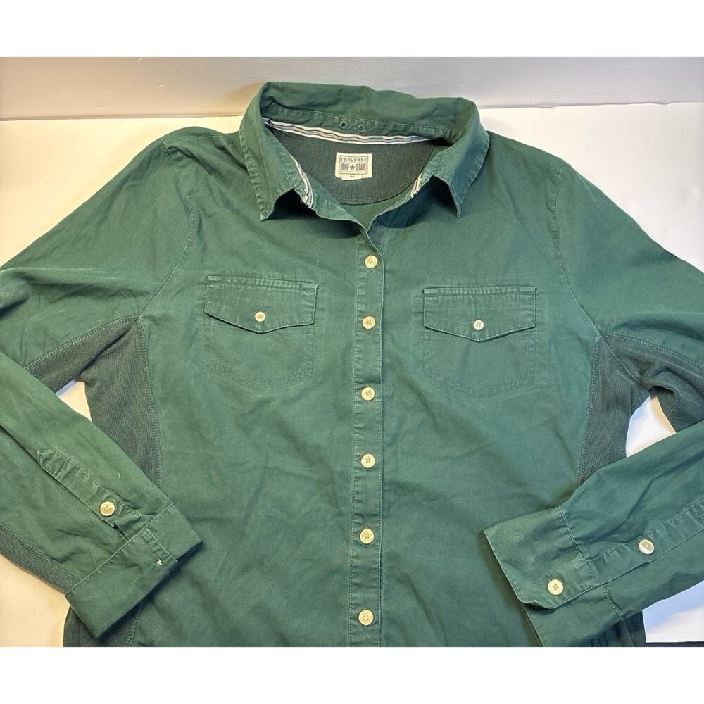 Converse Green Button Down Shirt (large) - Picture 2 of 7